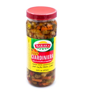 HOT  Giardiniera Marinated Vegetable Mix "BARAKA"